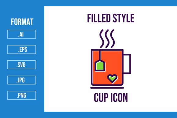 A Coffee Mug Icon Fit for Real Embroidery Projects