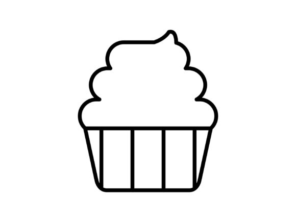 A Designer’s Take on the Cup Cake Line Icon Embroidery File