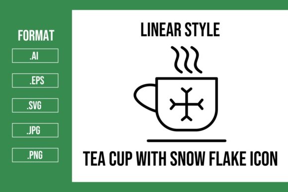 A Tea Cup Icon for Winter Branding and Seasonal Graphics