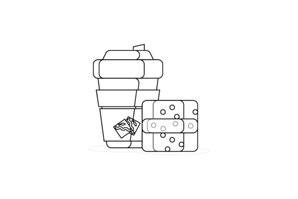 Coffee Cup Morning Outline: A Versatile Graphics Icon for Designers
