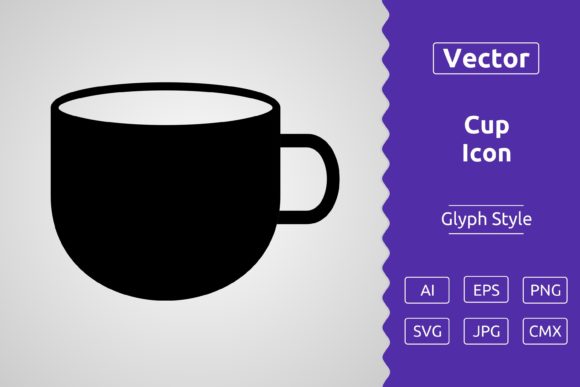 Crafting a Perfect Product: The Vector Cup Icon for Graphics and Design