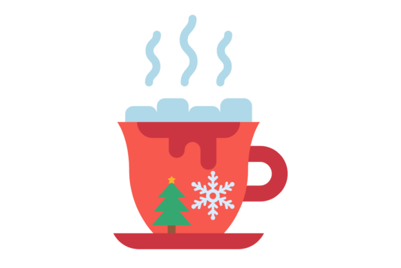 Cute Christmas Icon Snow Cup Graphics for Festive Branding